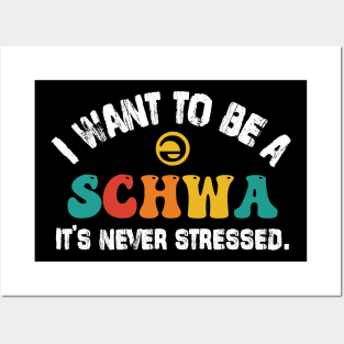 I Want To Be A Schwa It's Never Stressed Science Of Reading Posters and Art